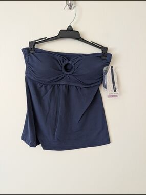 Beach House Swim Womens 6 Strapless Swim Top Blue NWT Vacation Beach Pool Summer